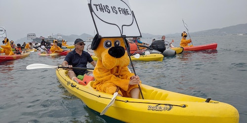 Greenpeace storm WPP beach at Cannes Lions festival