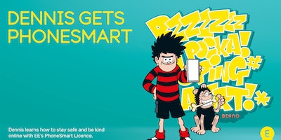 Dennis the Menace and Minnie find out how to stay safe online