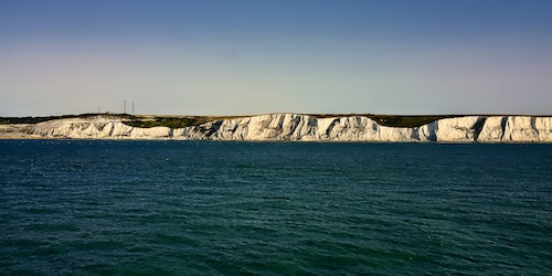 The cliffs of Dover, from the sea