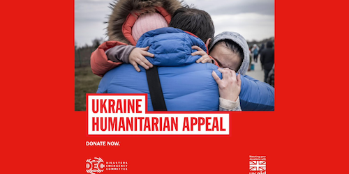 flyer that reads "ukraine humanitarian appeal"